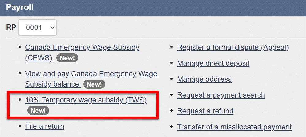 Link to Mandatory Self Reporting Form for 10% Temporary Wage Subsidy