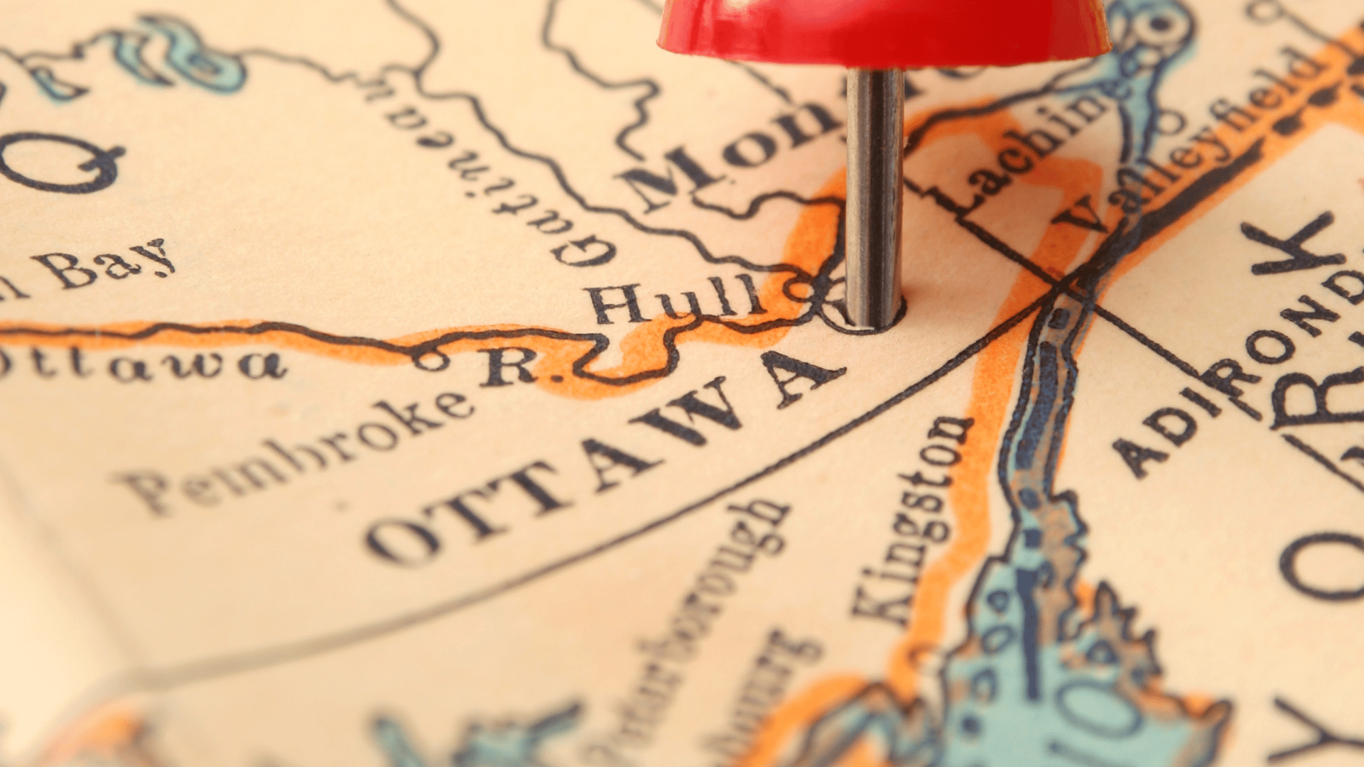 An image of a map of Ottawa Ontario