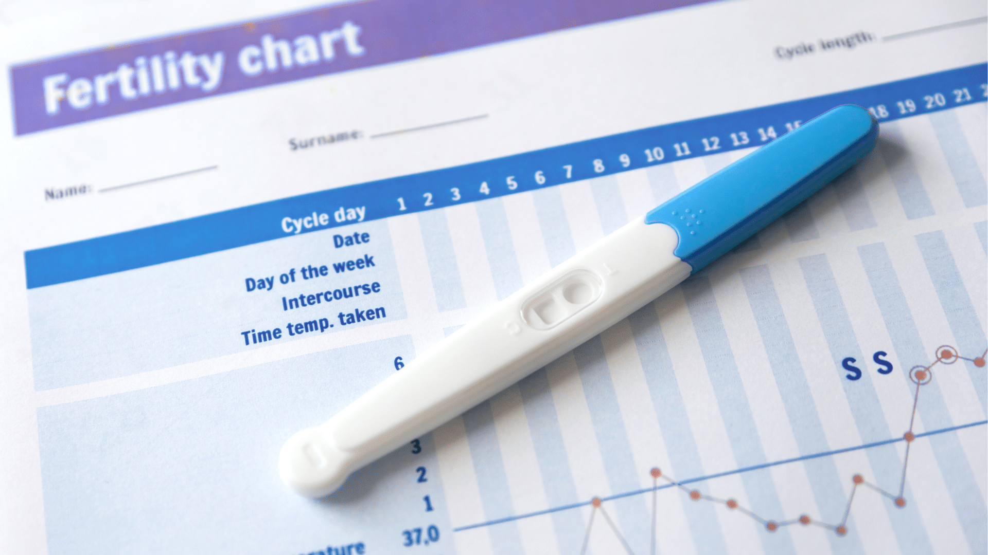 An image of a fertility chart being used for a couple in Ottawa
